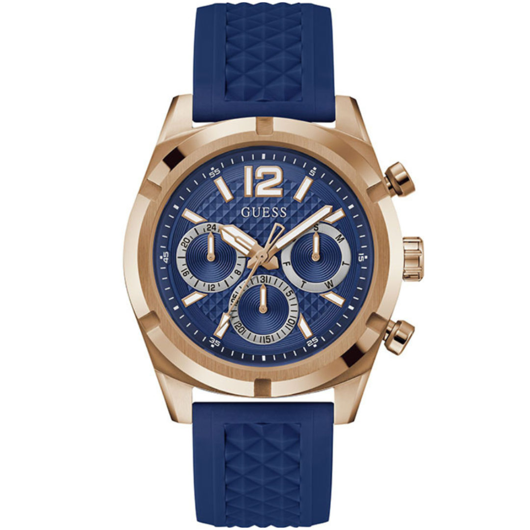Guess GW0729G3 | Guess Resistance Blue Round Dial Quartz Analog Men Watch.