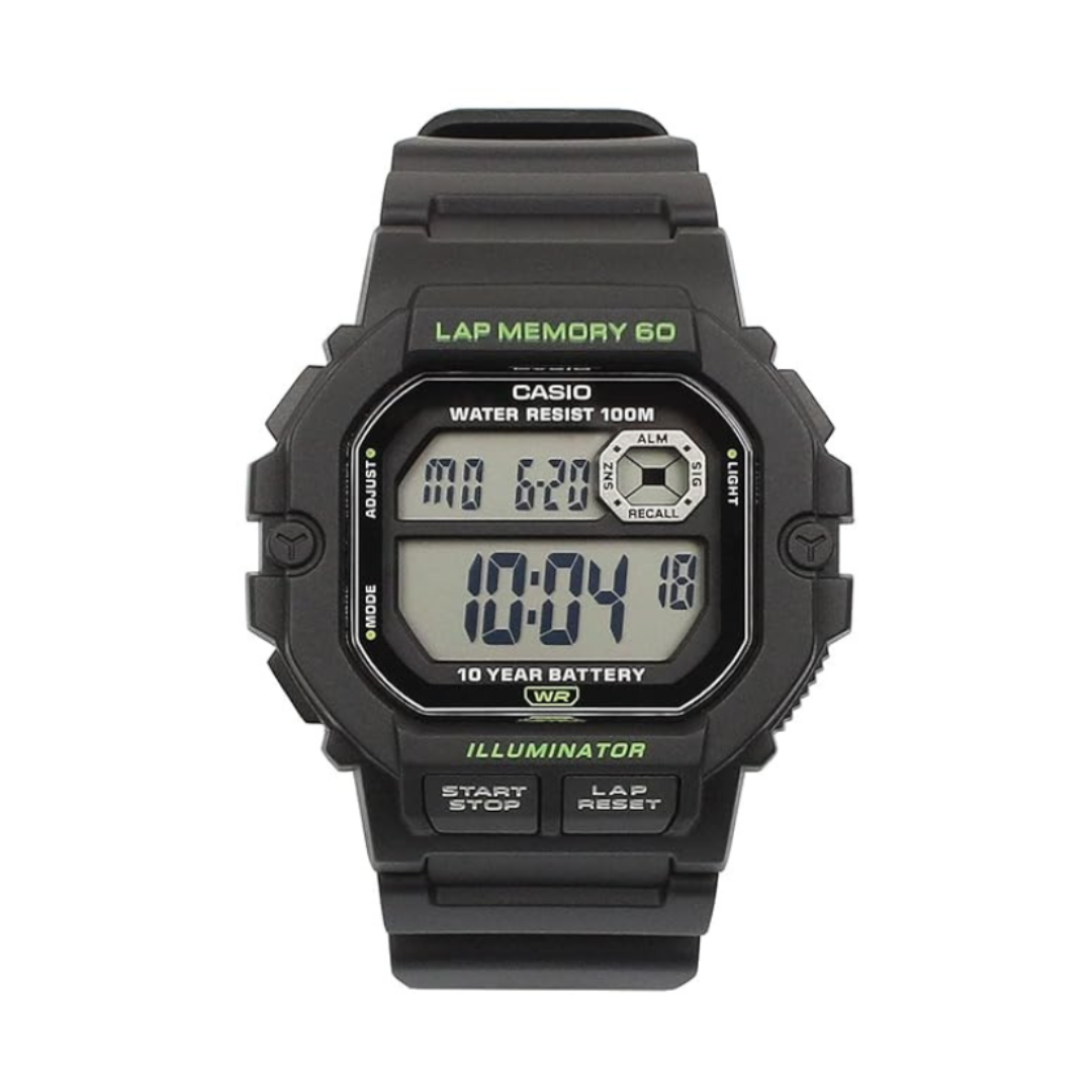 Casio WS-1400H-1AVDF D269 | Youth Unisex Quartz Black Dial Digital Resin Watch