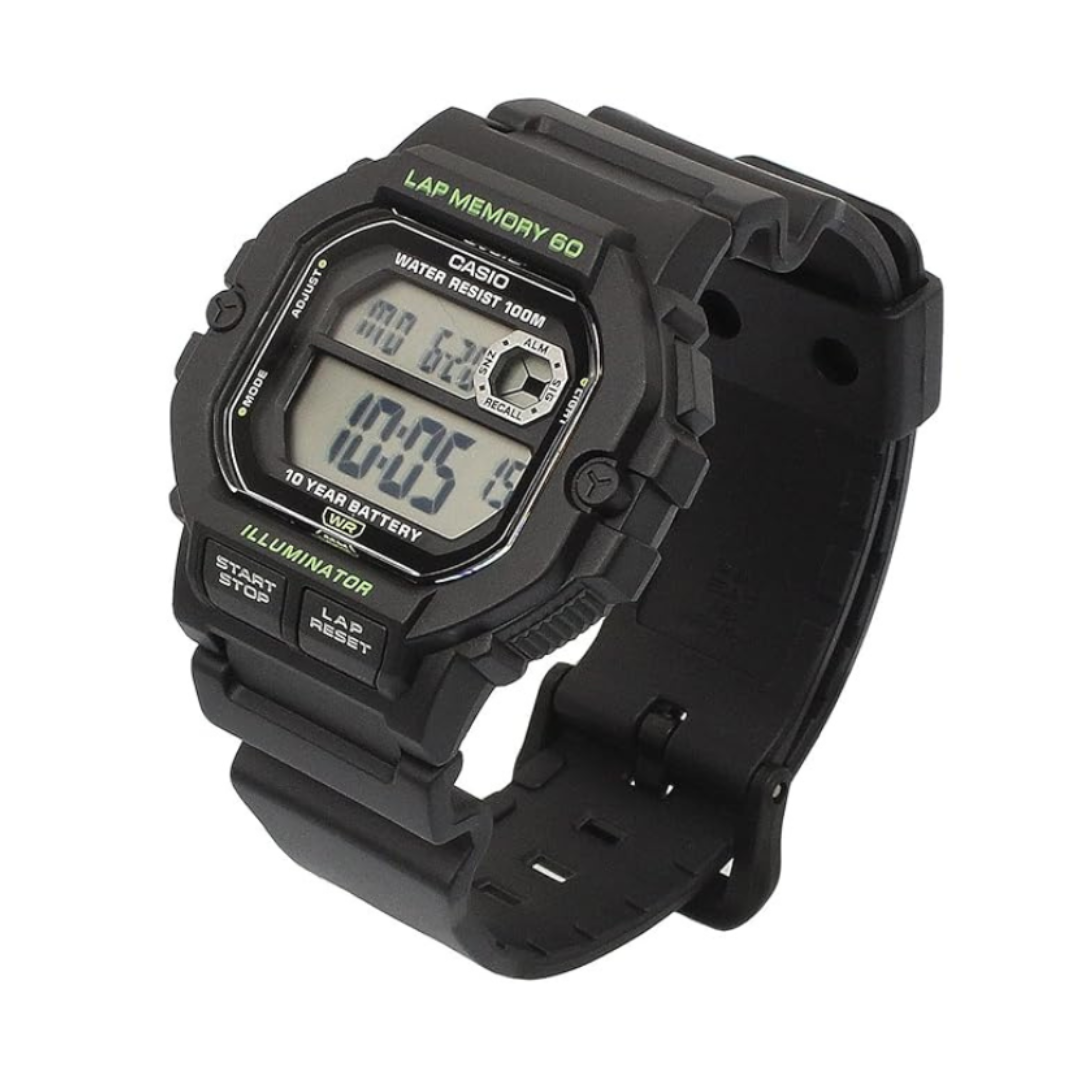 Casio WS-1400H-1AVDF D269 | Youth Unisex Quartz Black Dial Digital Resin Watch