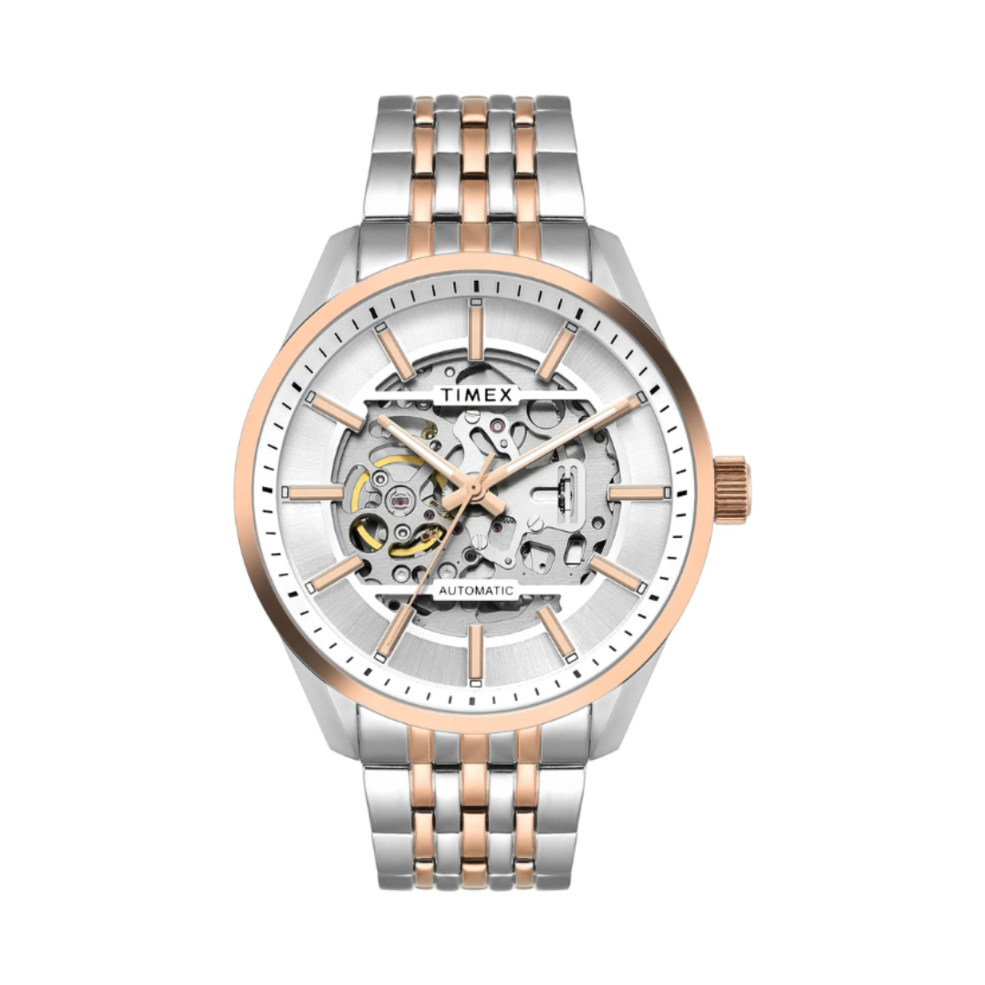 Timex TWEG31601 | Timex Signio Round 45mm Silver Dial Analog Men Watch