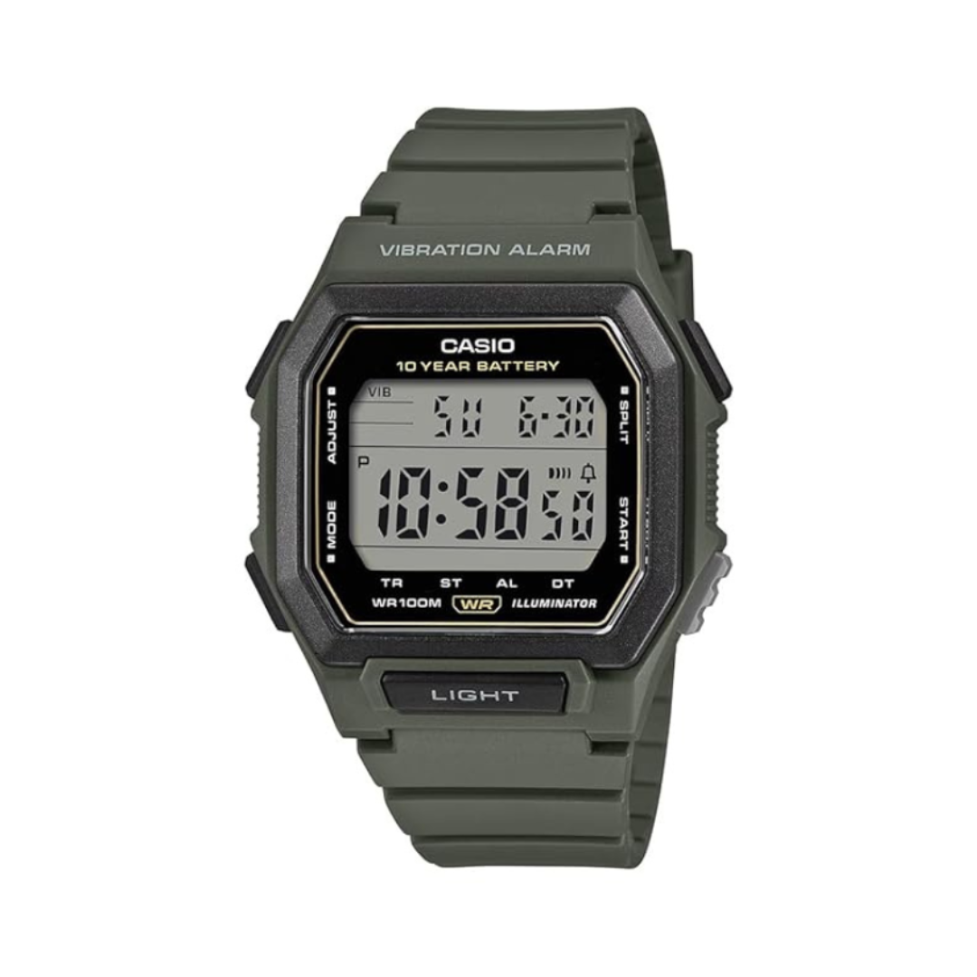 Casio W-738H-3AVDF D443 | Unisex Quartz Black Dial Digital Resin Watch.