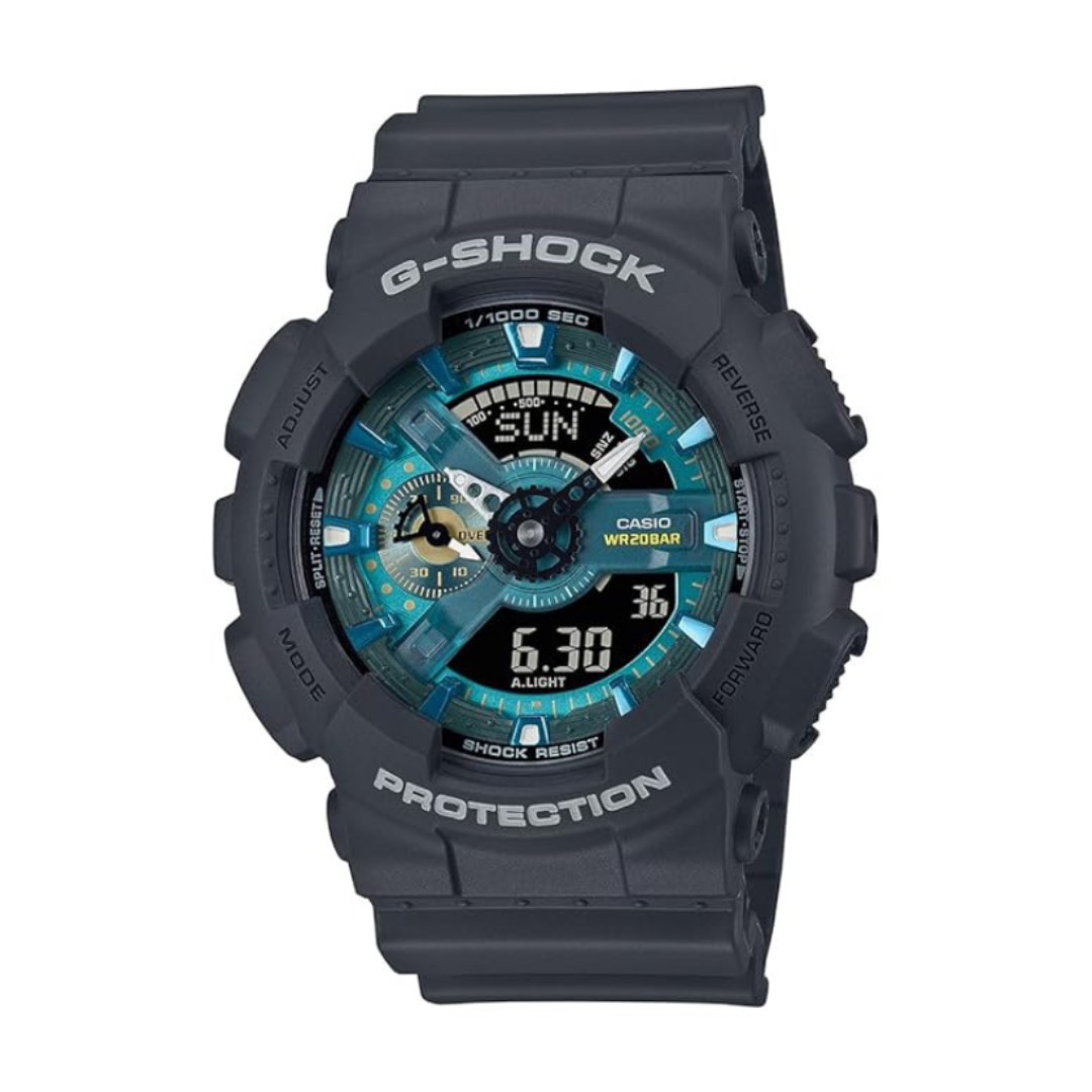 Casio GA-110AS-2ADR G1681 | G-Shock Men Quartz Blue Dial Analog Resin Watch.
