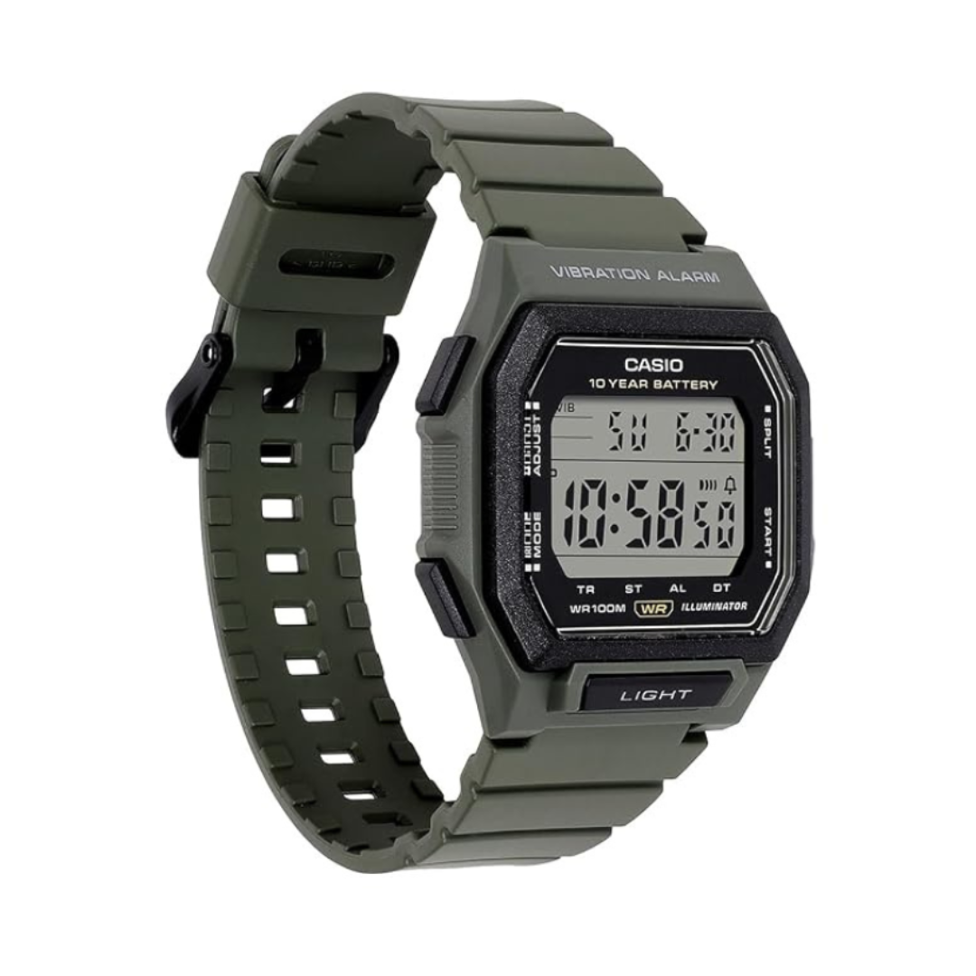 Casio W-738H-3AVDF D443 | Unisex Quartz Black Dial Digital Resin Watch.