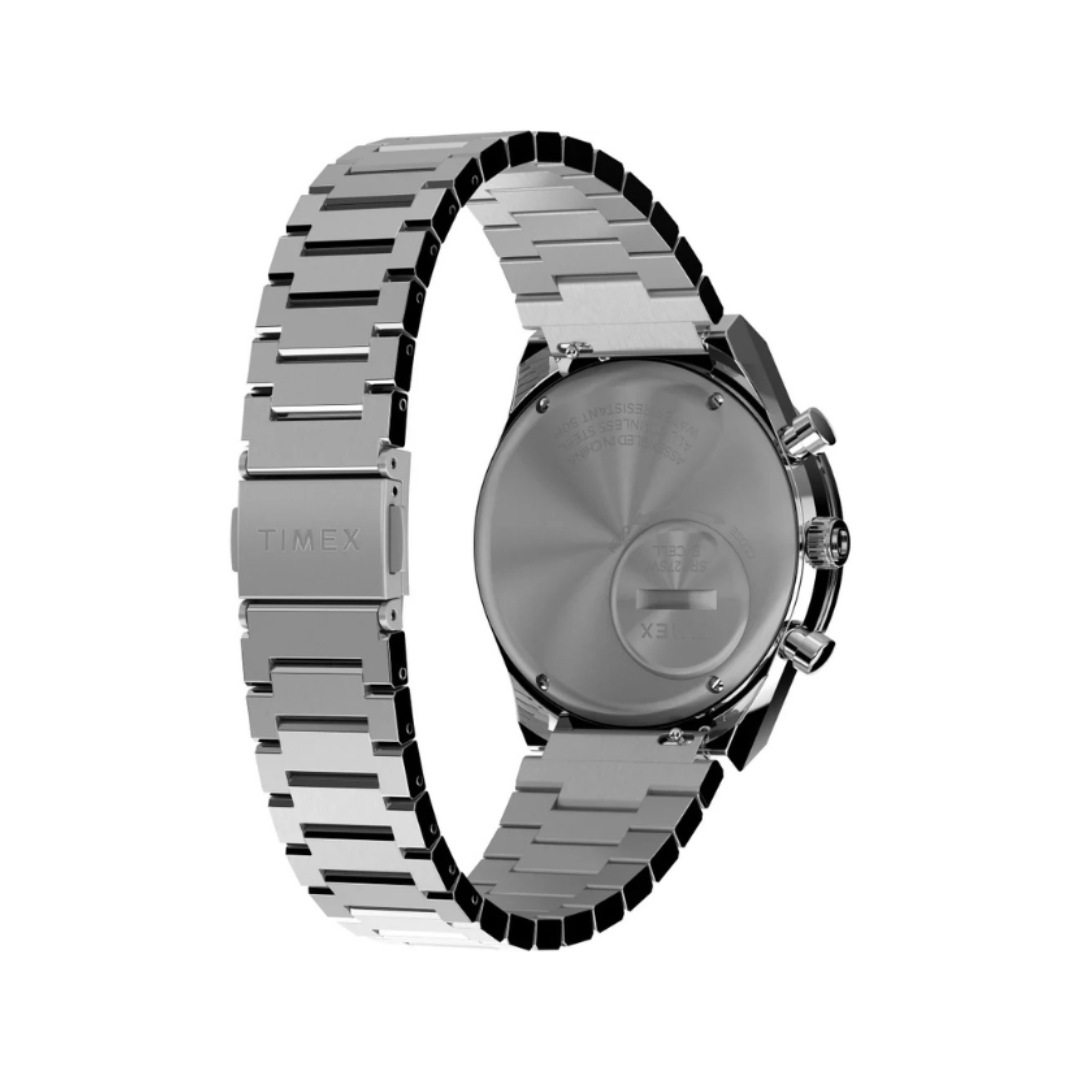 Timex TW2W53300UJ | Q Timex Men Quartz White Dial Chronograph Stainless Steel Watch