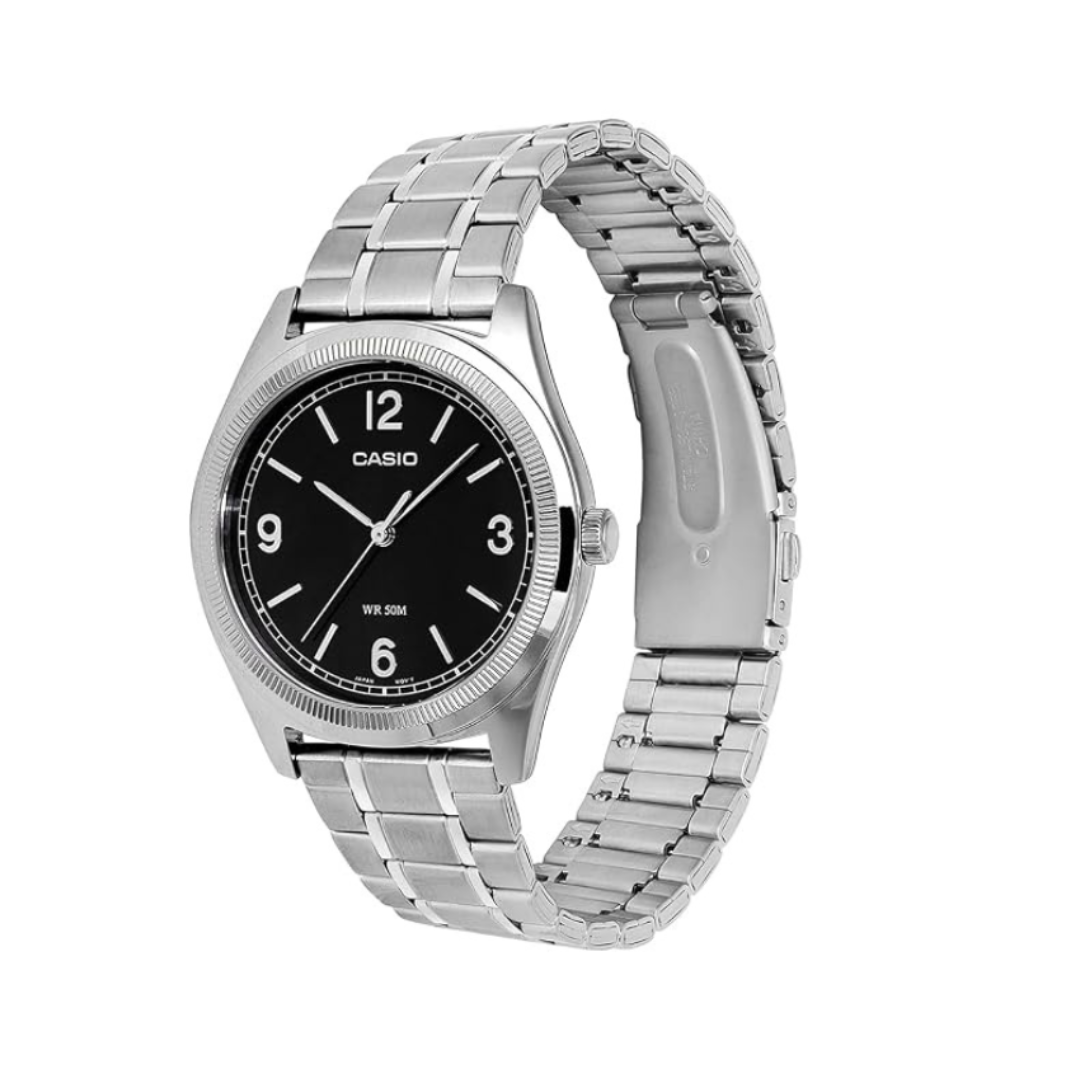 Casio MTP-B210D-1AVDF A2561 | Casio Men Quartz Black Dial Analog Stainless Steel Watch