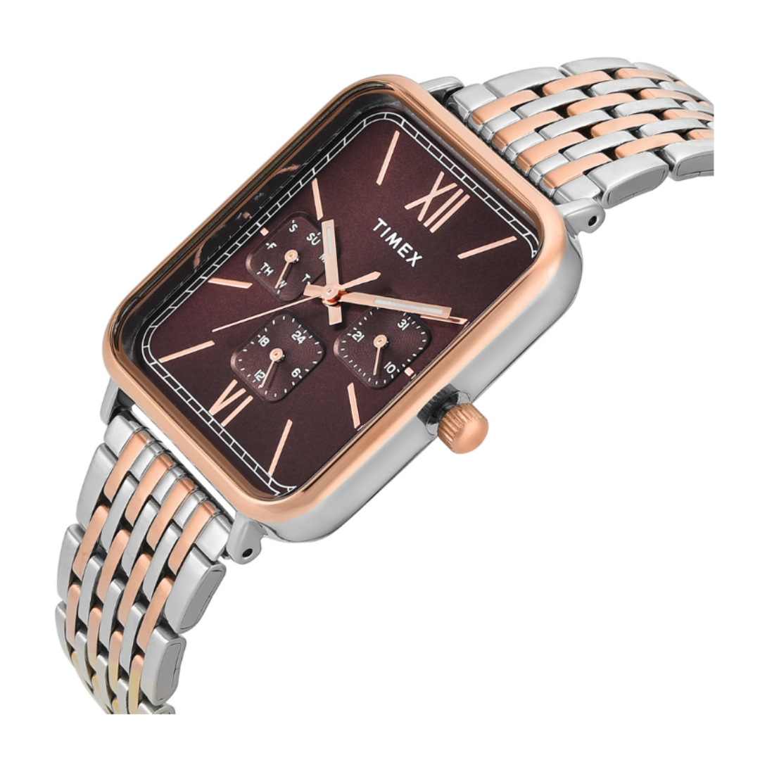 Timex TWEG34601 | Timex Trendline Rectangle 30mm Brown Dial Analog Men Watch
