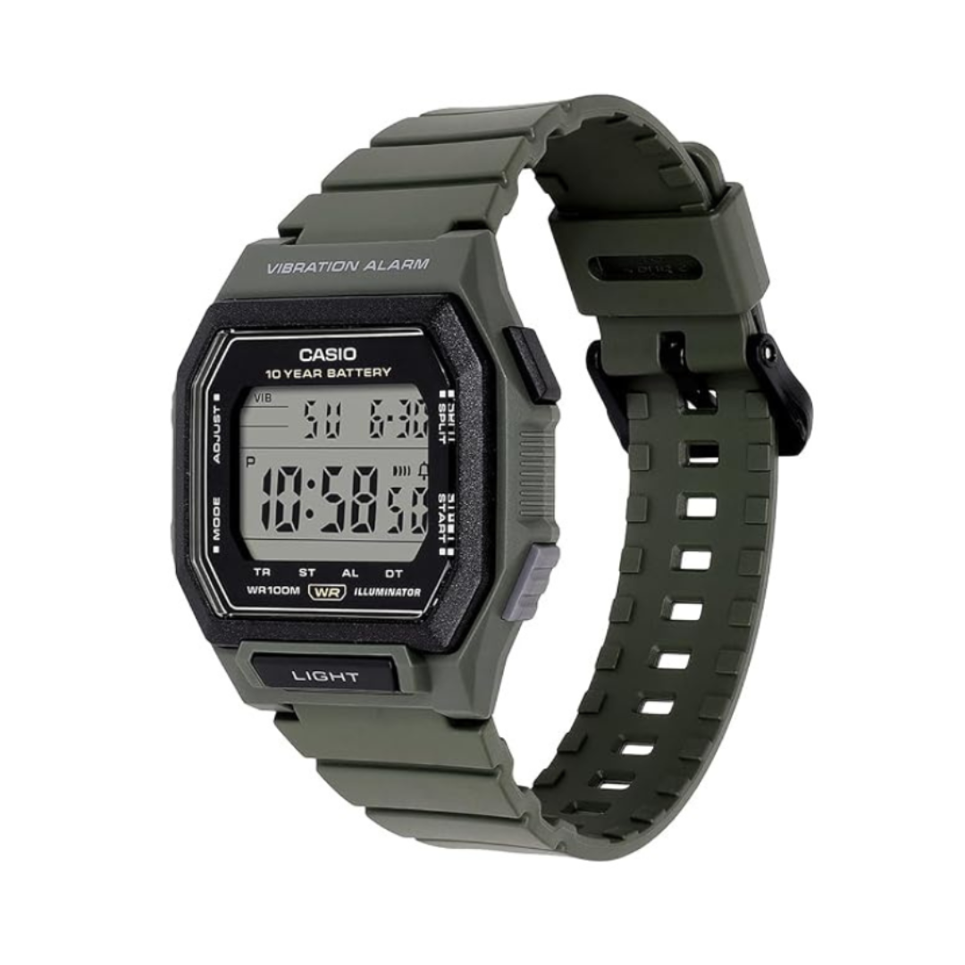 Casio W-738H-3AVDF D443 | Unisex Quartz Black Dial Digital Resin Watch.