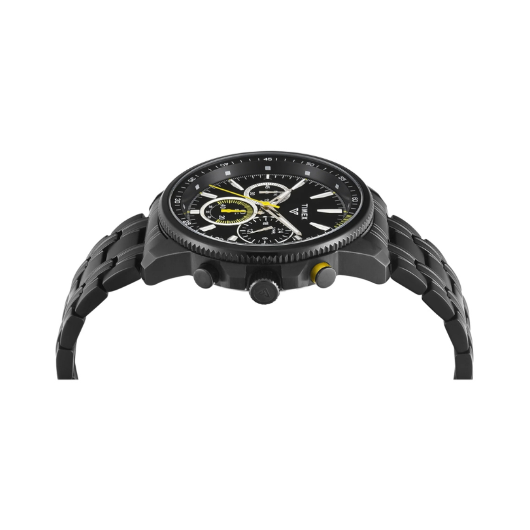 Timex TWEG35003 | Timex Vector Round 46mm Black Dial Analog Men Watch.