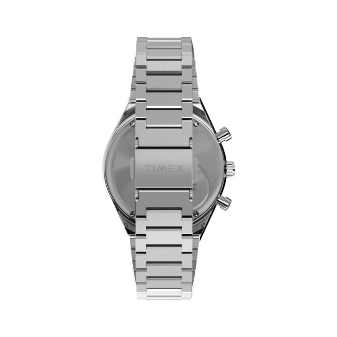 Timex TW2W53300UJ | Q Timex Men Quartz White Dial Chronograph Stainless Steel Watch