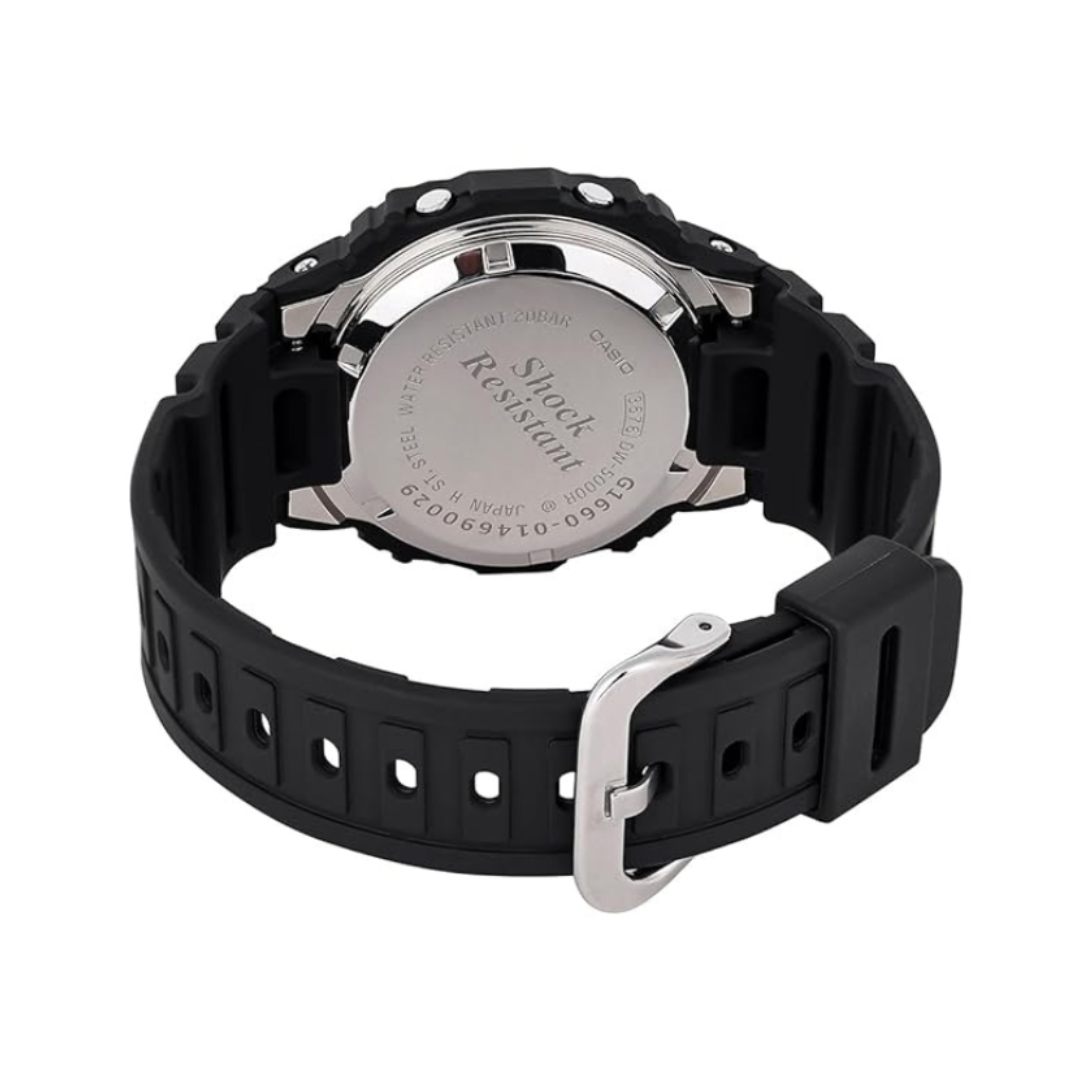 Casio DW-5000R-1ADR G1660 | G-Shock Men Quartz Black Dial Digital Resin Watch.