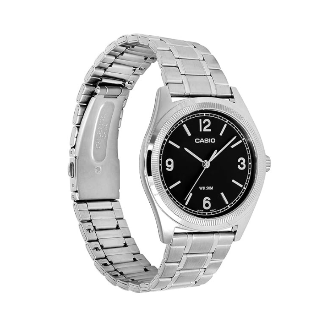 Casio MTP-B210D-1AVDF A2561 | Casio Men Quartz Black Dial Analog Stainless Steel Watch