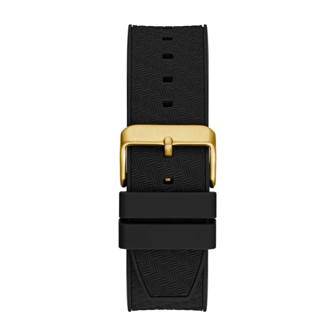 Guess GW0853G2 | Sport 45 mm Black Dial Silicone Analogue Wrist Watch for Men