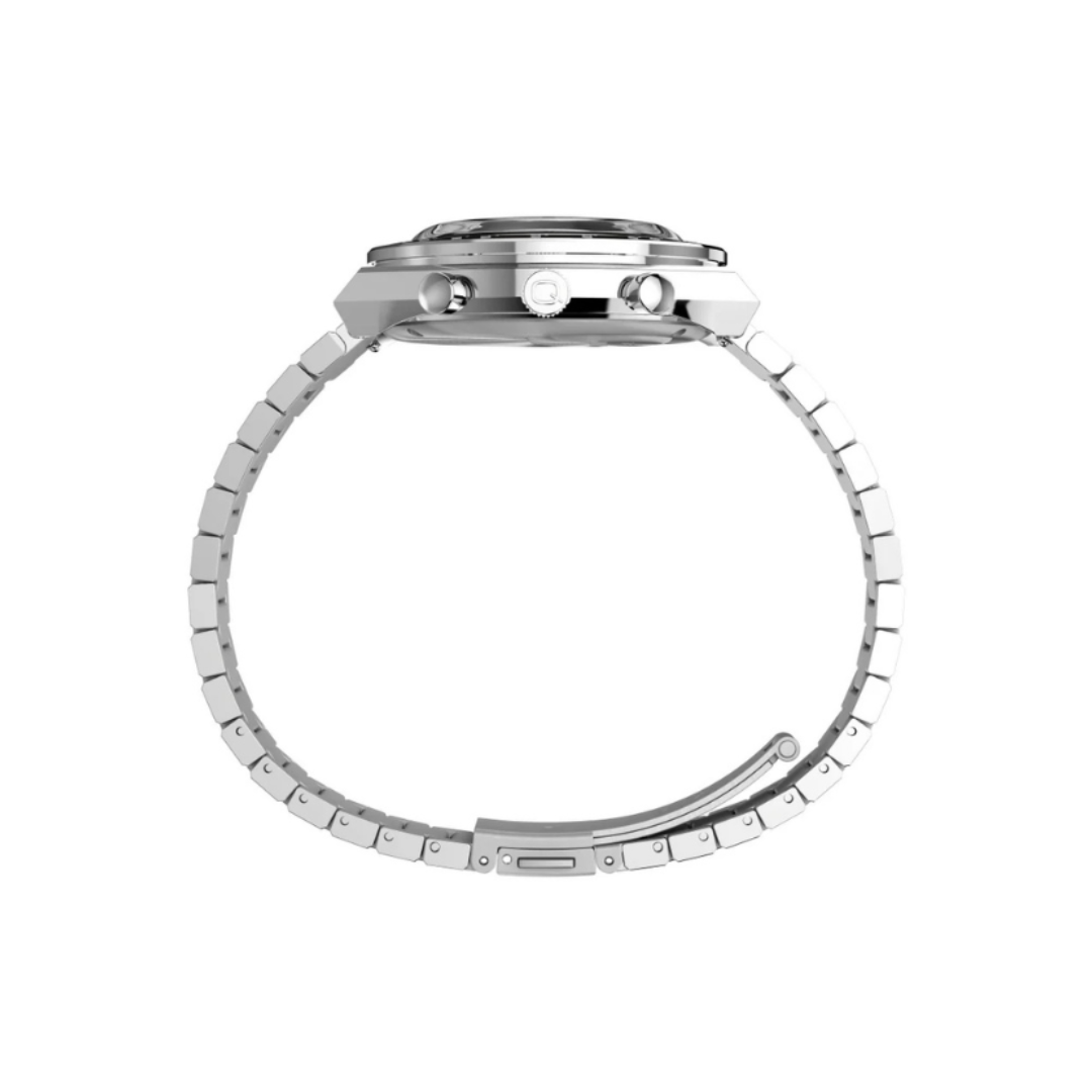Timex TW2W53300UJ | Q Timex Men Quartz White Dial Chronograph Stainless Steel Watch