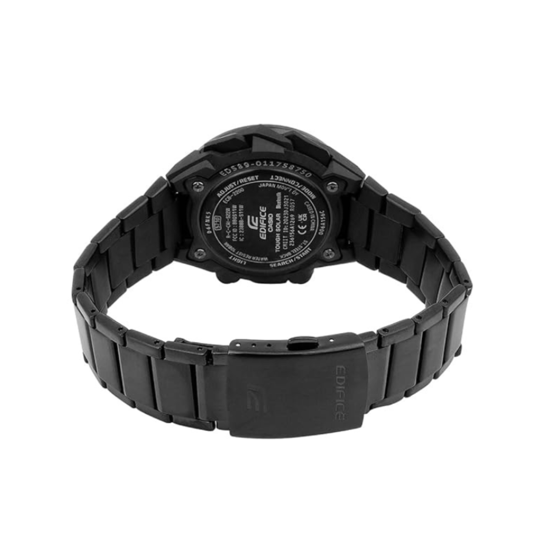 Casio ECB-2200DC-1A ED589 | Edifice Men Quartz Black Dial Analog-Digital Stainless Steel Watch