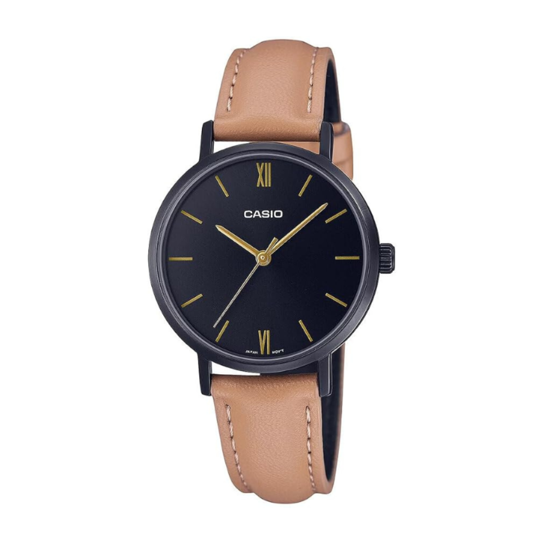 Enticer Women Quartz Black Dial Analog Leather Watch A2000