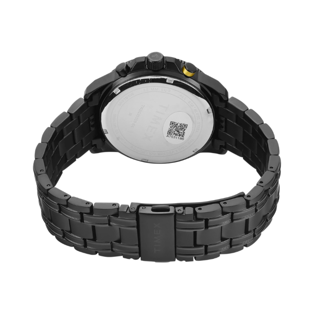 Timex TWEG35003 | Timex Vector Round 46mm Black Dial Analog Men Watch.