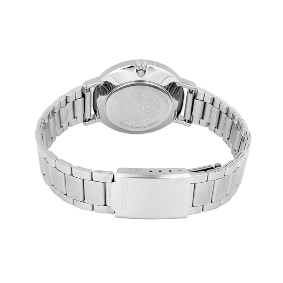 Casio LTP-VT03D-1BDF A2421 | Enticer Women Quartz Black Dial Analog Stainless Steel Watch