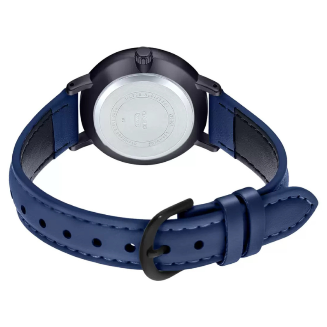 Casio LTP-VT02BL-2AUDF A2001 | Enticer Women Quartz Blue Dial Analog Leather Watch
