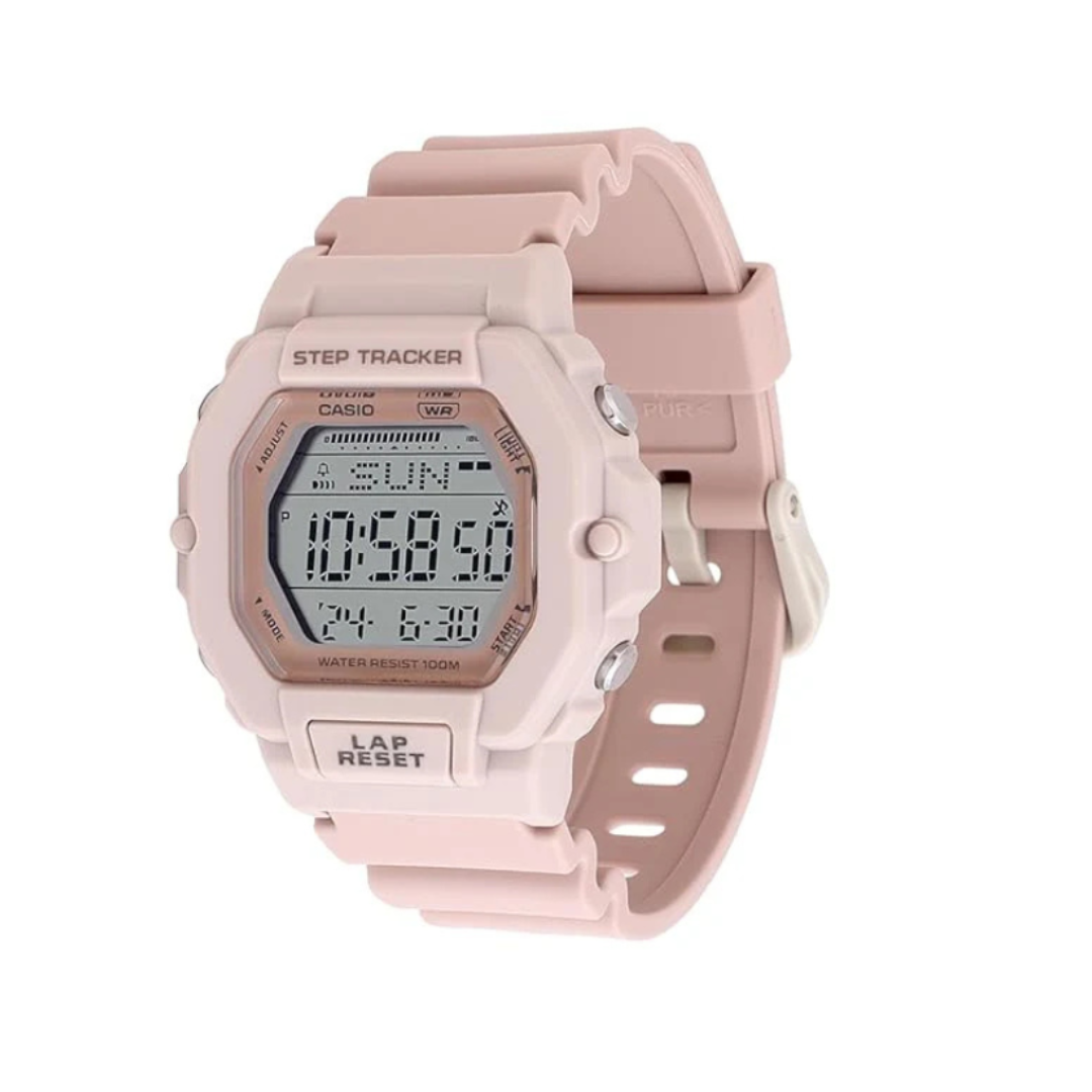 Casio LWS-2200H-4AVDF D317 | Youth Unisex Quartz Pink Dial Digital Resin Watch
