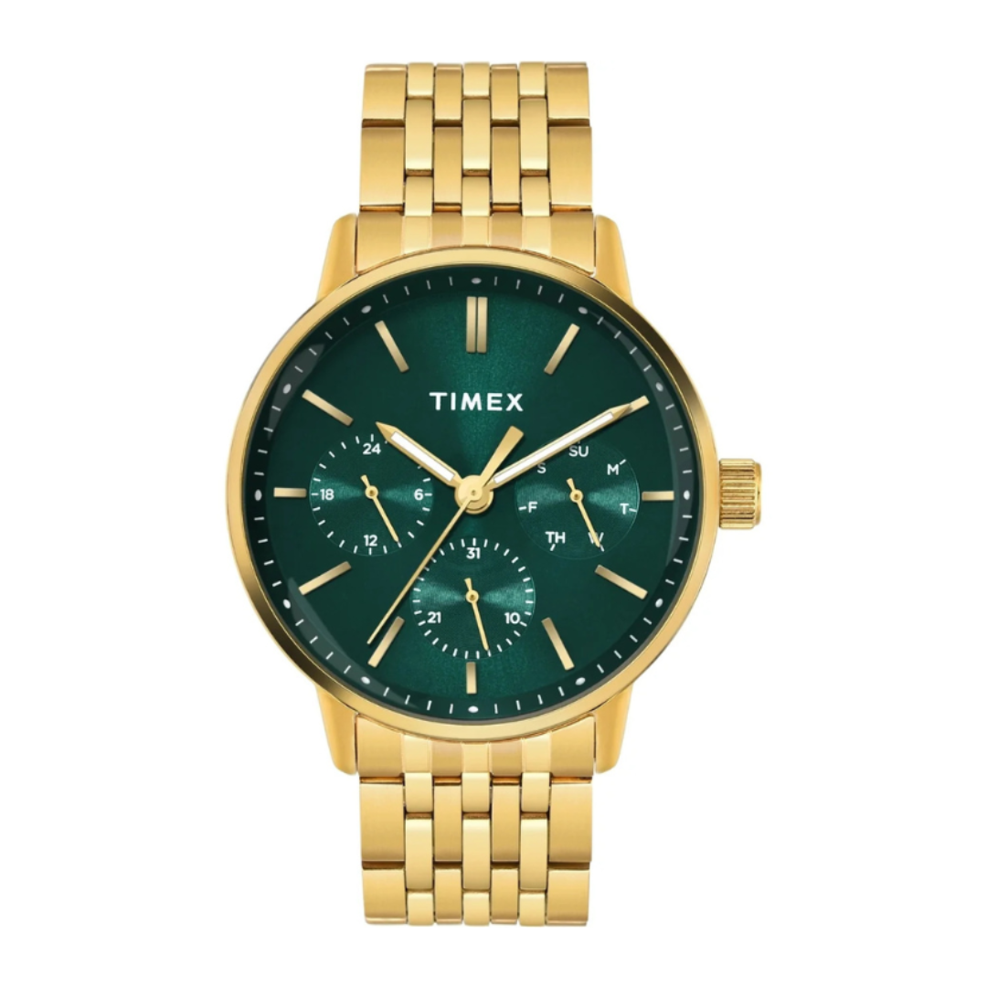 Timex TWEG25407 | Trendline Men Quartz Green Dial Multi-Function Stainless Steel