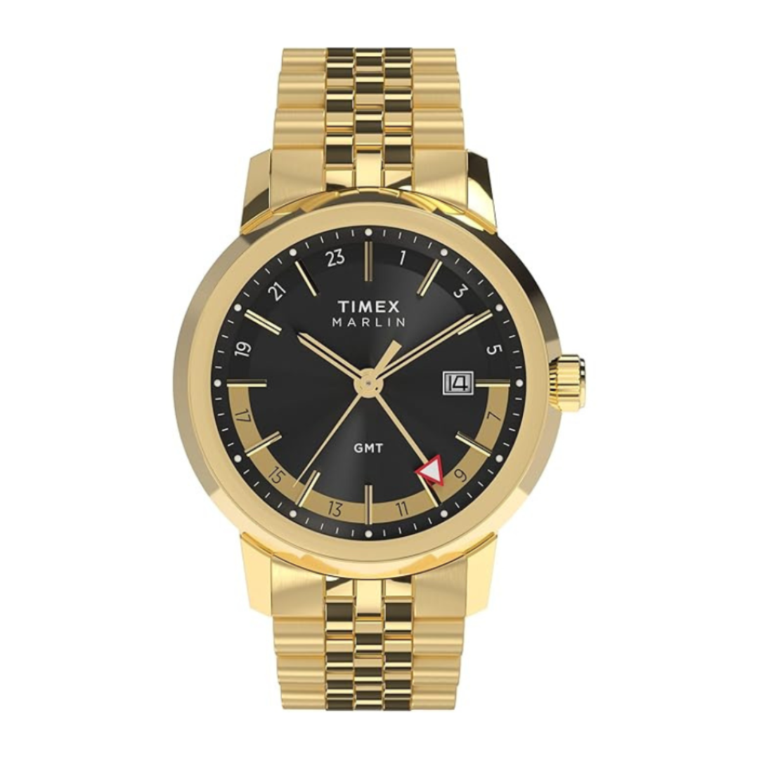 Timex TW2Y47700IK | Timex Marlin Round 40mm Black Dial Analog Men Watch.