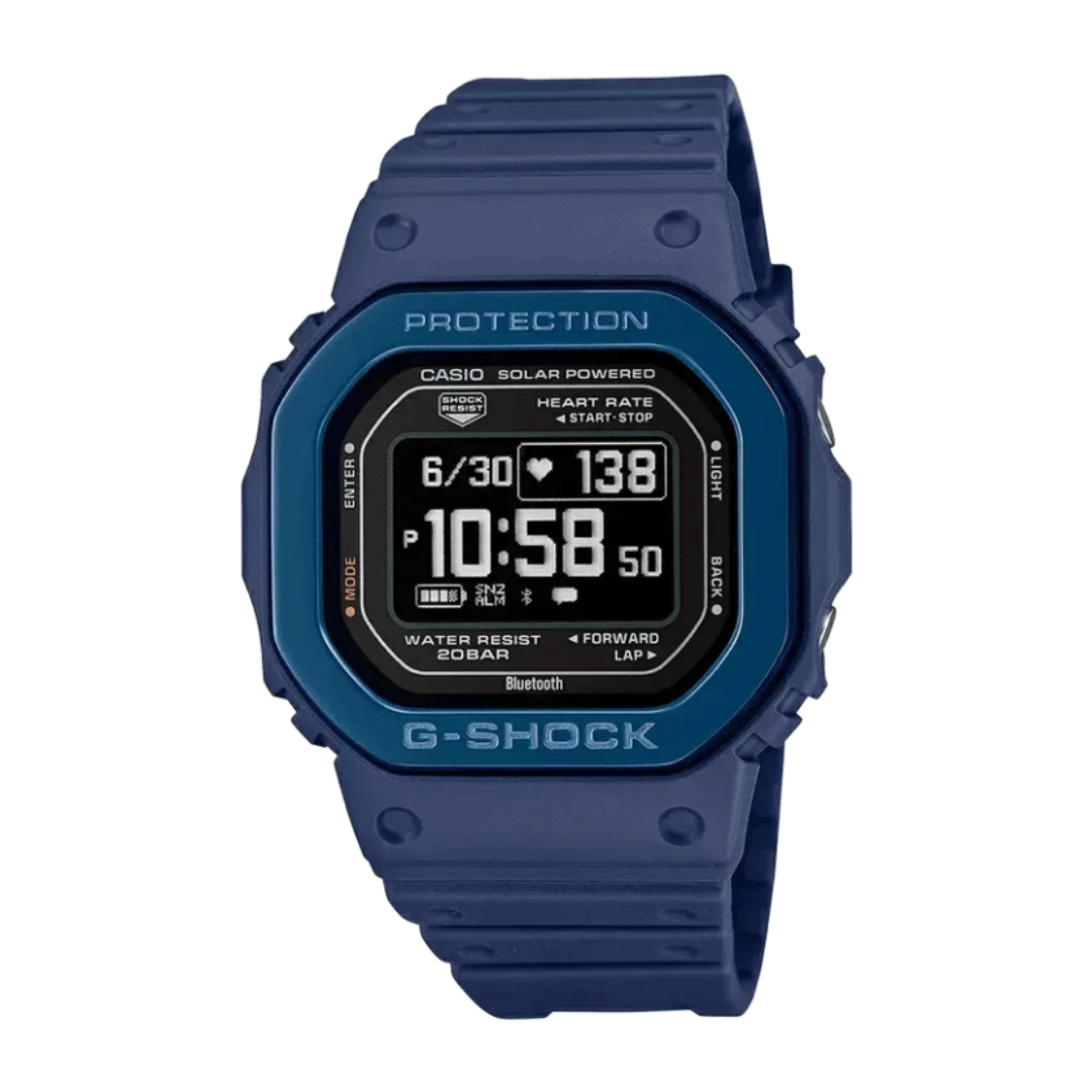 Casio DW-H5600MB-2DR G1407 | G-Shock Men Solar Blue Dial Digital Resin Watch.