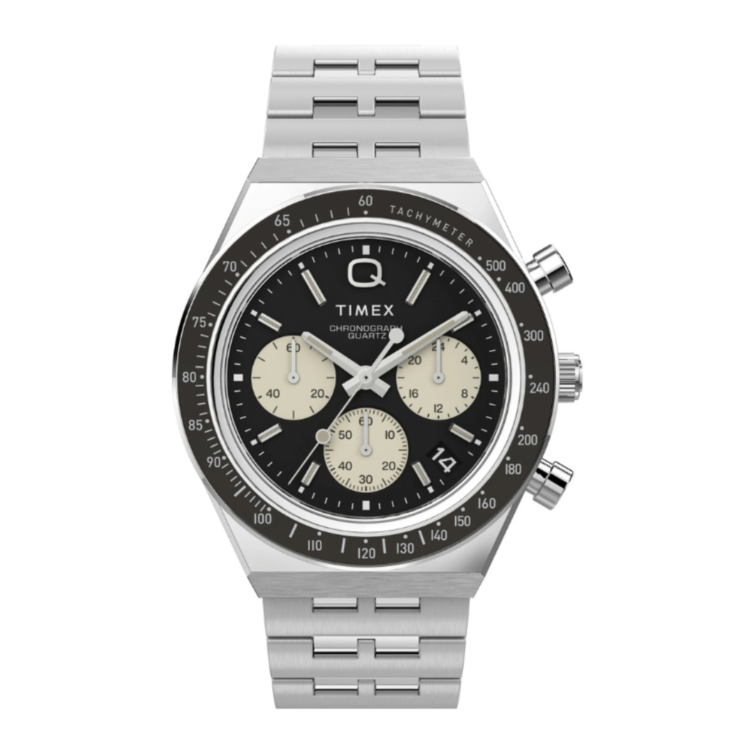 Timex TWEG26402 | TIMEX Q Black Round Dial Analog Men's Watch