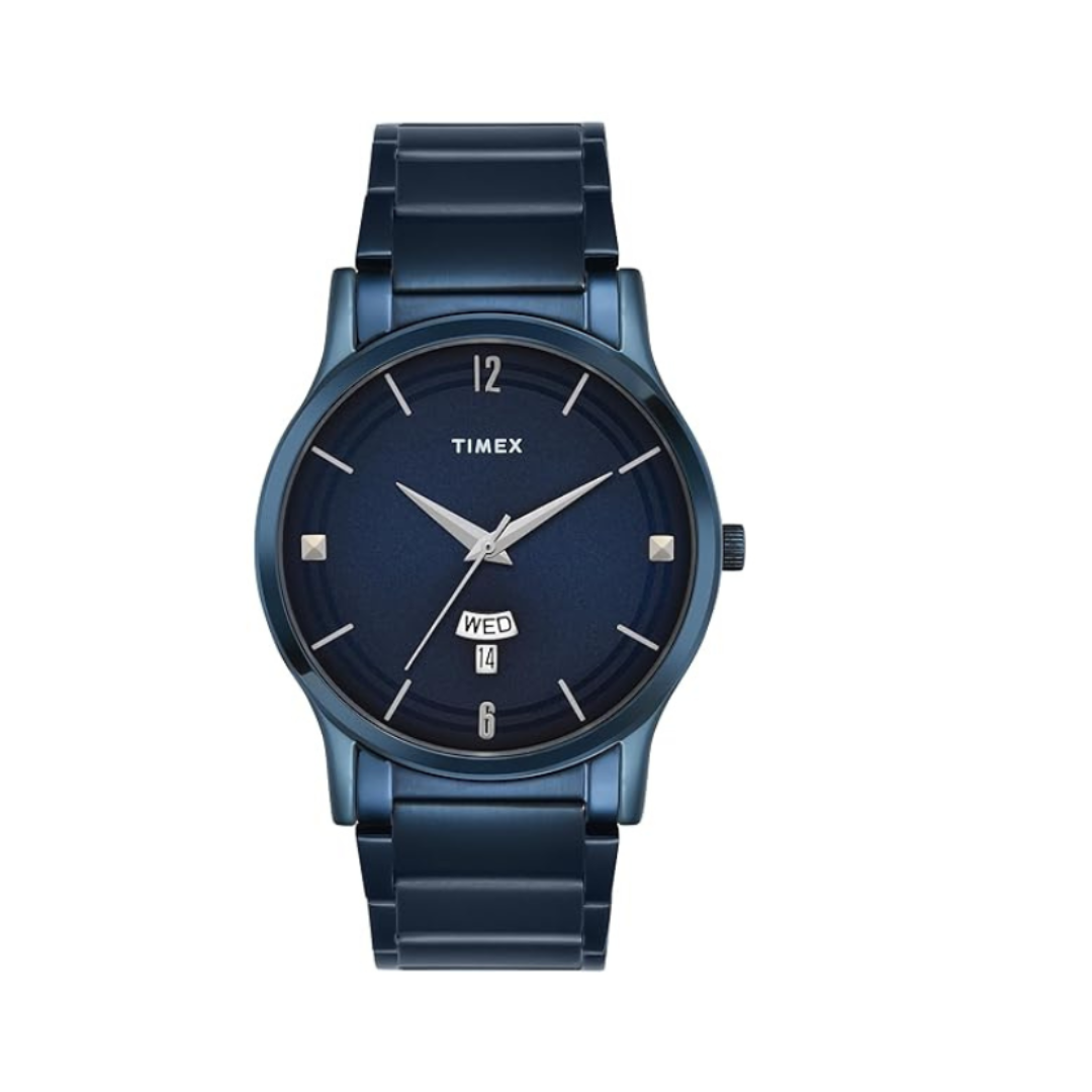 Timex TW000R460 | Trendline Men Quartz Blue Dial Analog Stainless Steel Watch