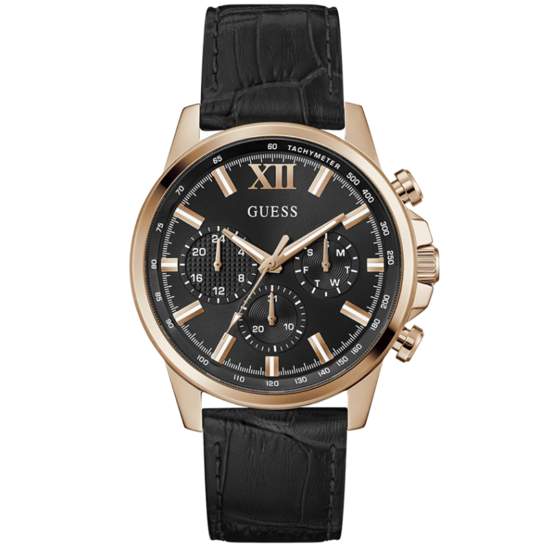 Guess GW0901G5 | Mens Black Multi-function Watch Men's Watch.
