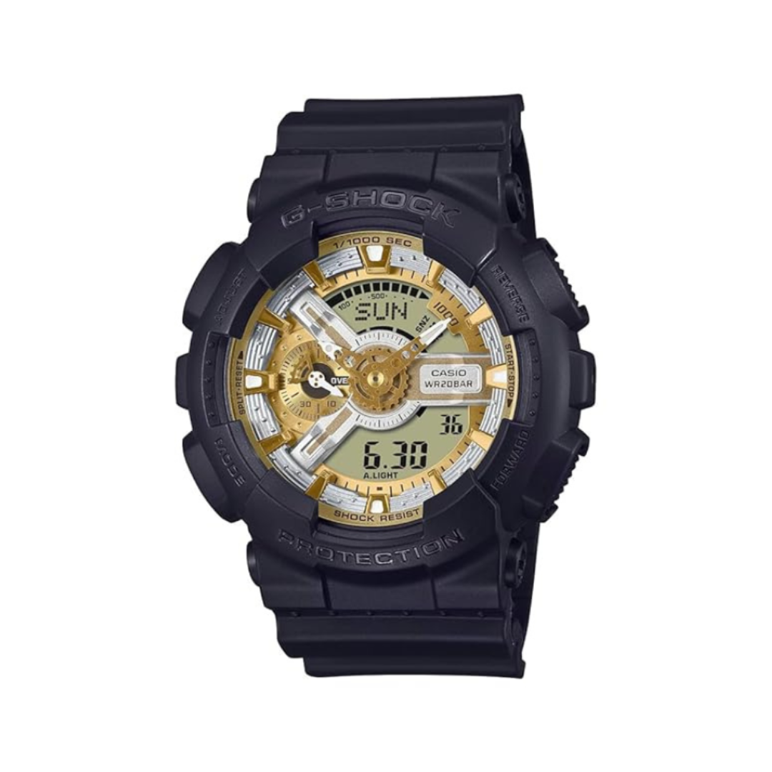 Casio GA-110CD-1A9DR G1520 | G-Shock Men Quartz Gold Dial Analog-Digital Resin Watch