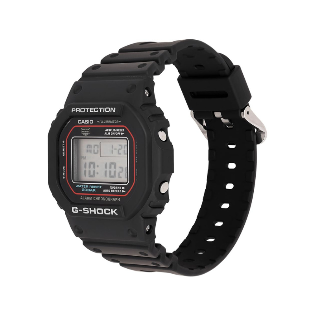Casio DW-5600RL-1DR G1683 | G-Shock Men Quartz Black Dial Digital Resin Watch.