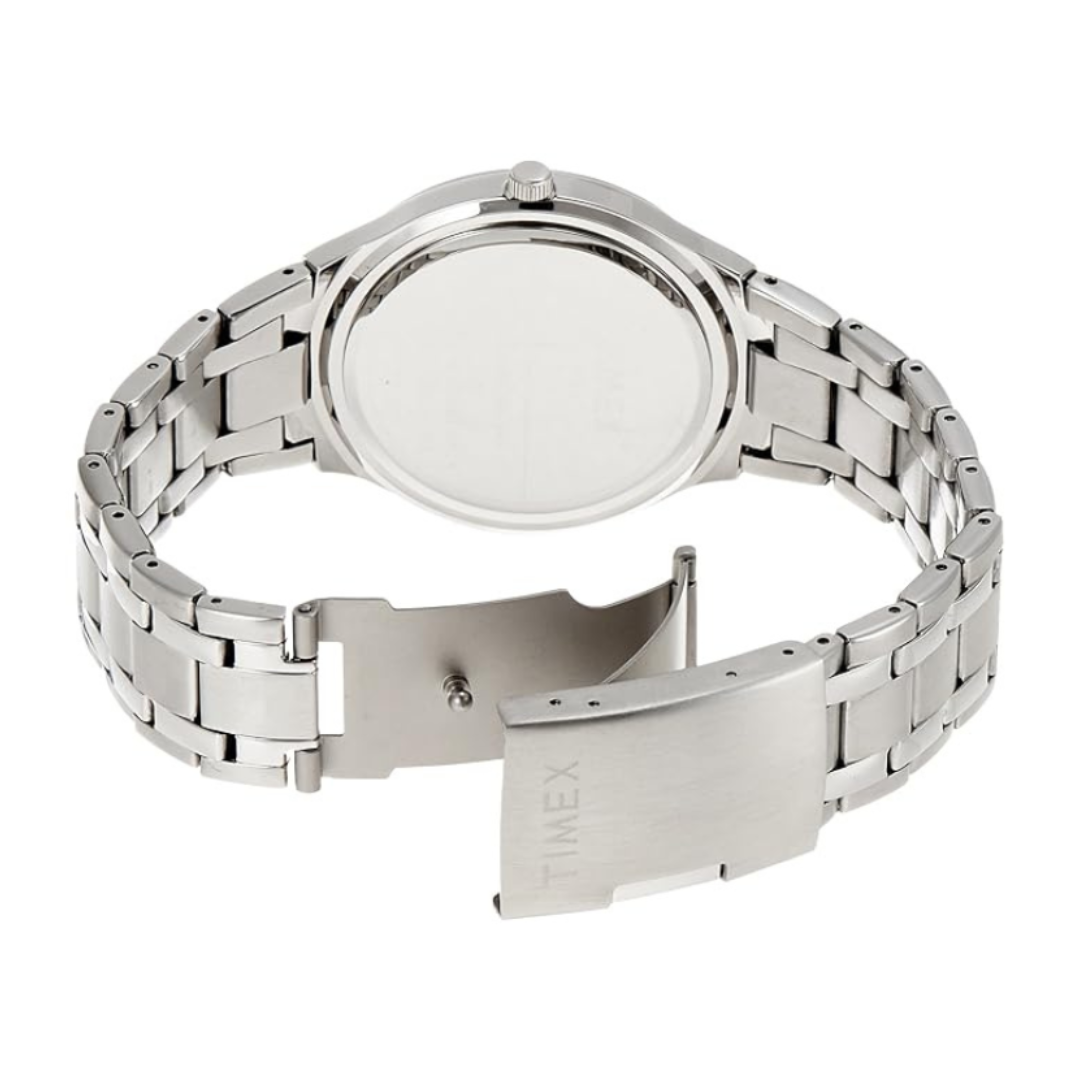 Timex TI000F90300 | Timex E-Class Analog Silver Dial Men's Watch.