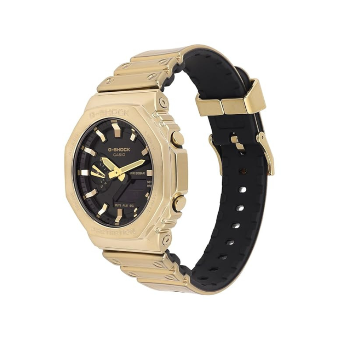 Casio GM-2100YMG-9ADR G1669 | G-Shock Men Quartz Black Dial Analog-Digital Resin Watch.