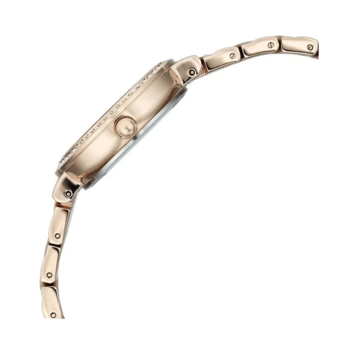 Titan 95422WM01 | Titan Raga Spotlight Quartz Analog White Dial Rose Gold Metal Strap Watch For Women