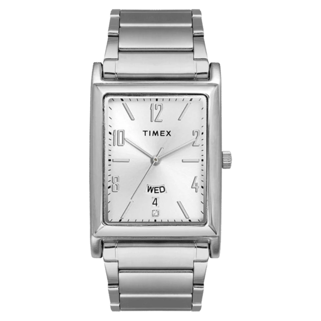 Timex TW000L516 | Timex Analog Silver Dial Men's Watch.