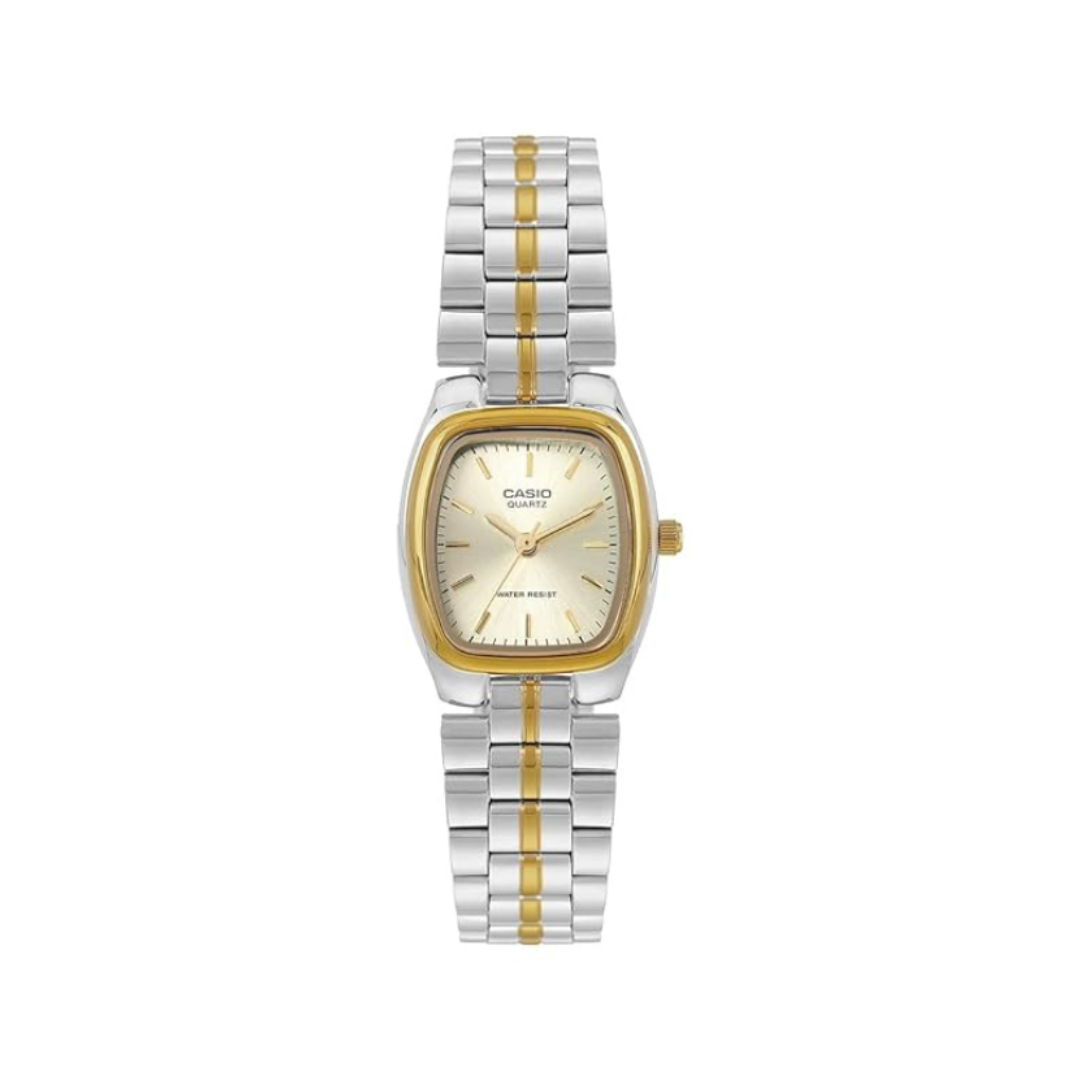 Casio LTP-1169G-9ARDF A2272 | Enticer Women Quartz Gold Dial Analog Stainless Steel Watch