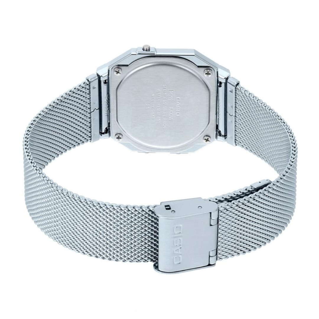 Casio A700WM-7ADF D170 | Vintage Unisex Quartz Silver Dial Digital Stainless Steel Watch