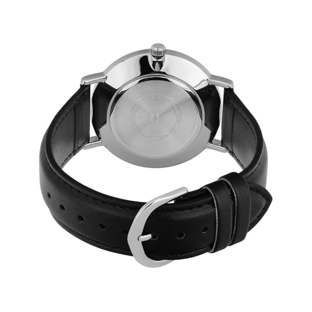Casio MTP-VT01LM-1AUDF A2351 | Enticer Men Quartz Black Dial Analog Leather Watch