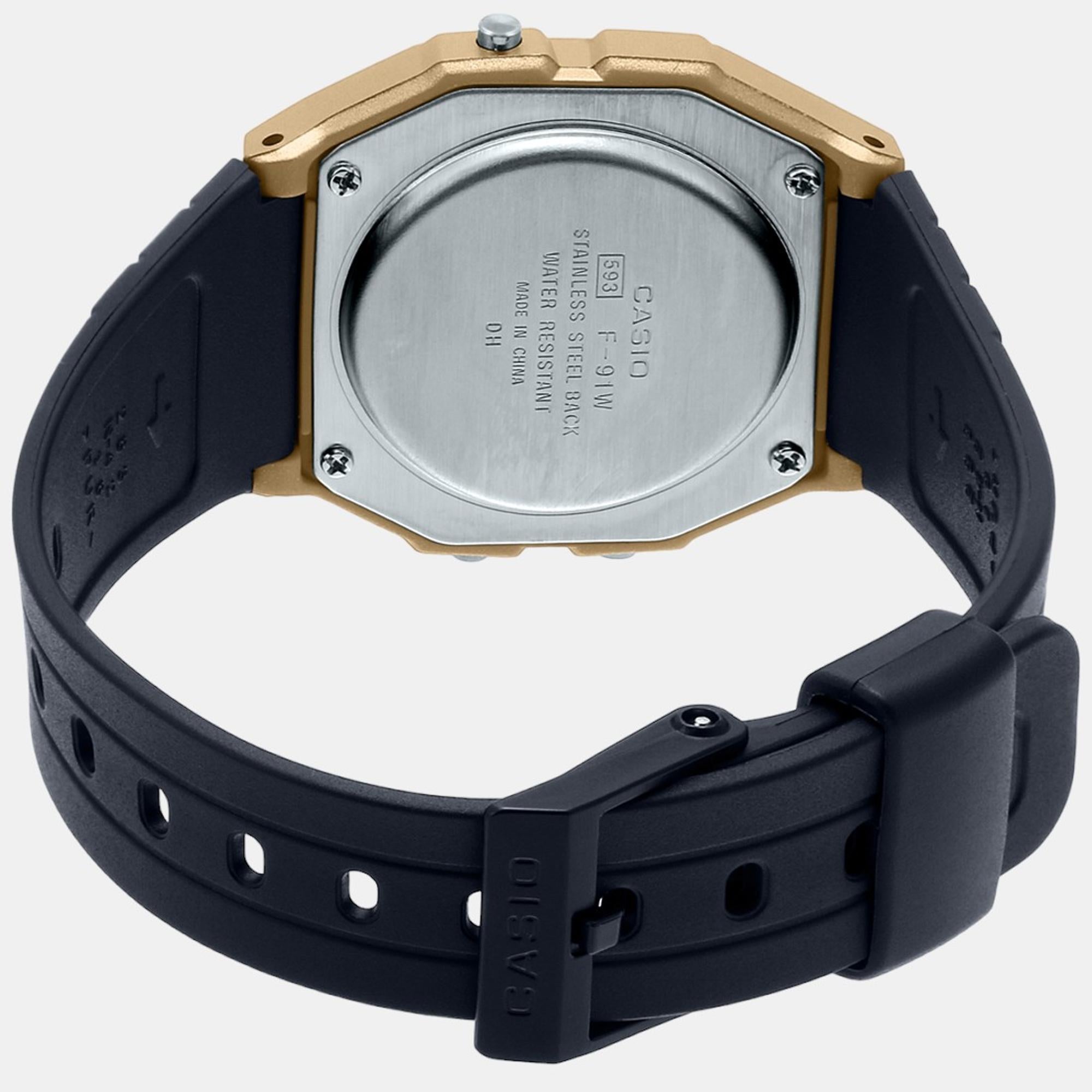 Youth Men Quartz Gold Dial Digital Resin Watch D142