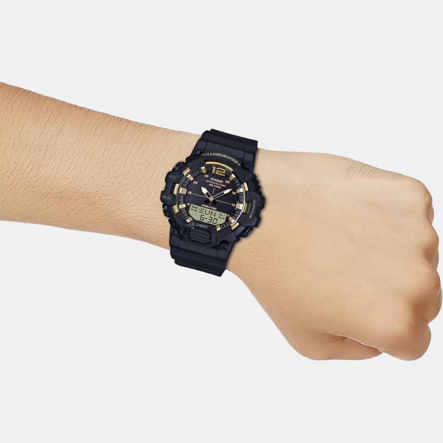 Youth Men Quartz Black Dial Digital Resin Watch D156
