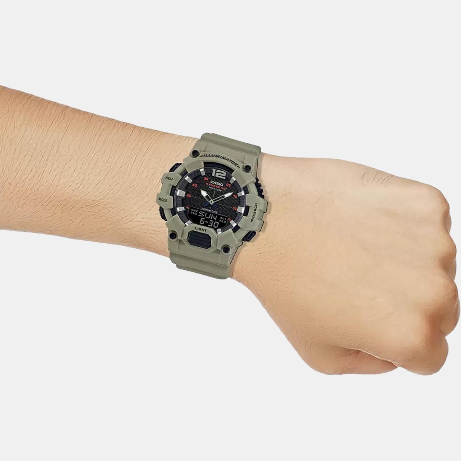 Youth Men Quartz Black Dial Digital Resin Watch D179