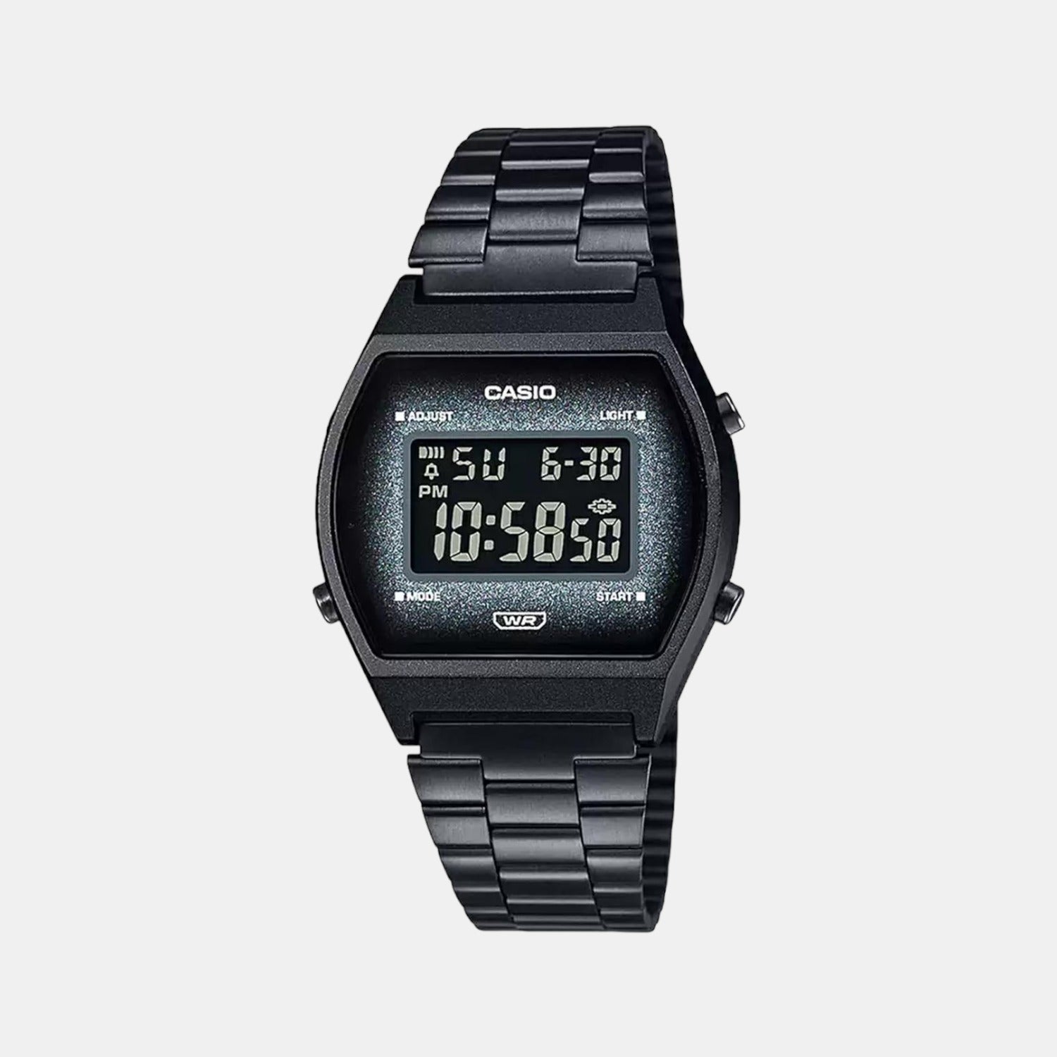 Vintage Unisex Quartz Black Dial Digital Stainless Steel Watch D185
