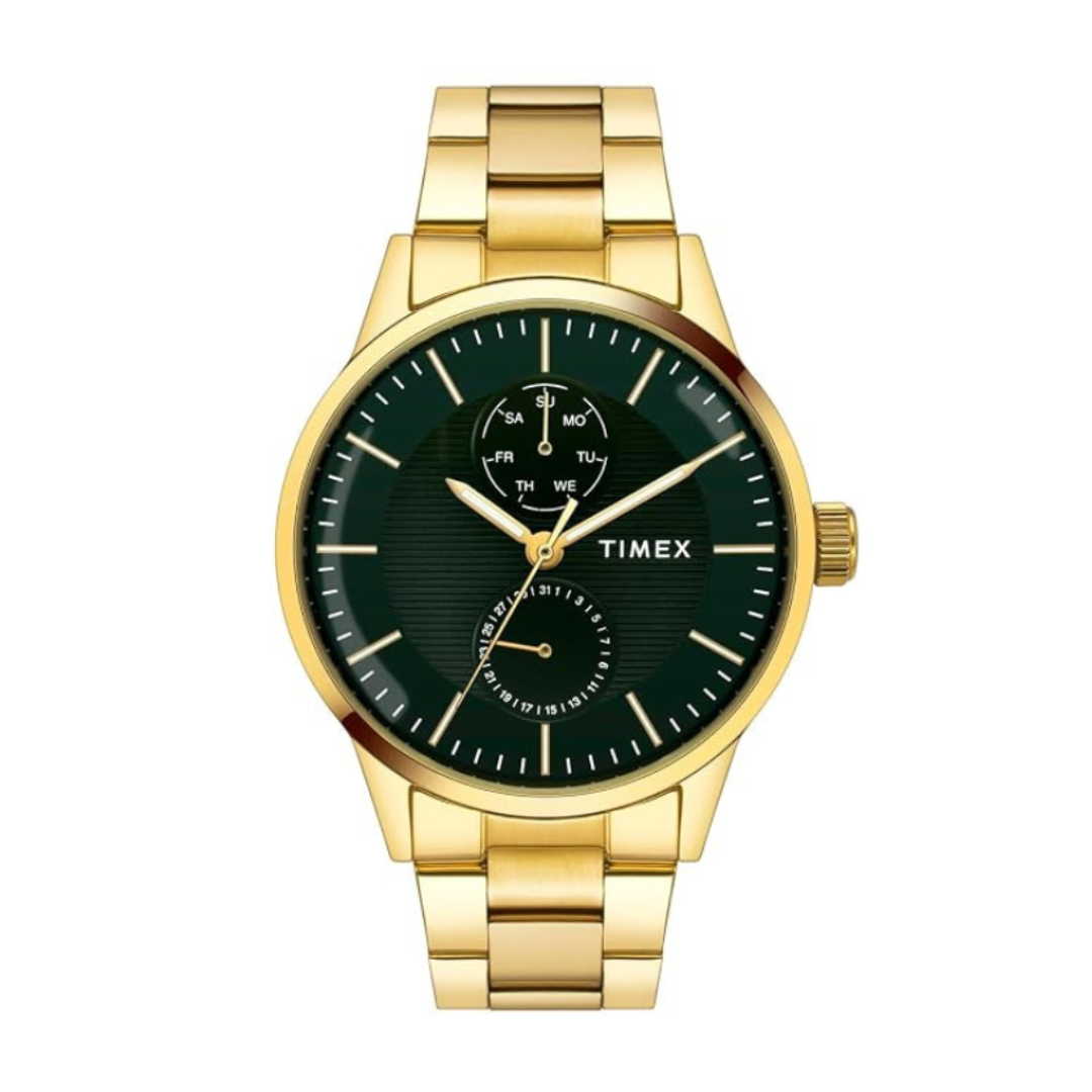 Timex TWEG19939 | Trendline Men Quartz Green Dial Multi-Function Stainless Steel Watch