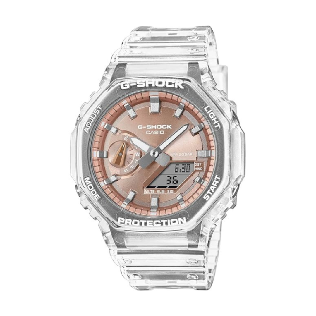 Casio GA-2100BM-7A5DR G1689 | G-Shock Men Quartz Rose Gold Dial Analog Resin Watch