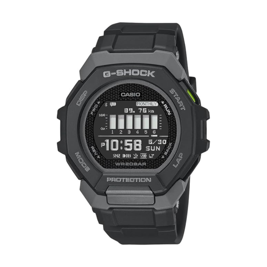 Casio GBD-300-1DR G1586 | G-Shock Men Quartz Black Dial Digital Resin Watch.