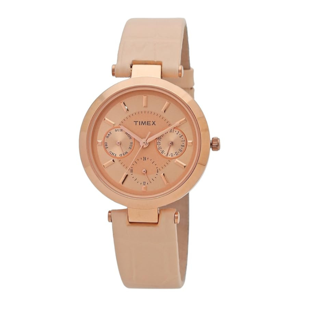 Timex TWEL11811 | Timex Analog Pink Dial Women's Watch.