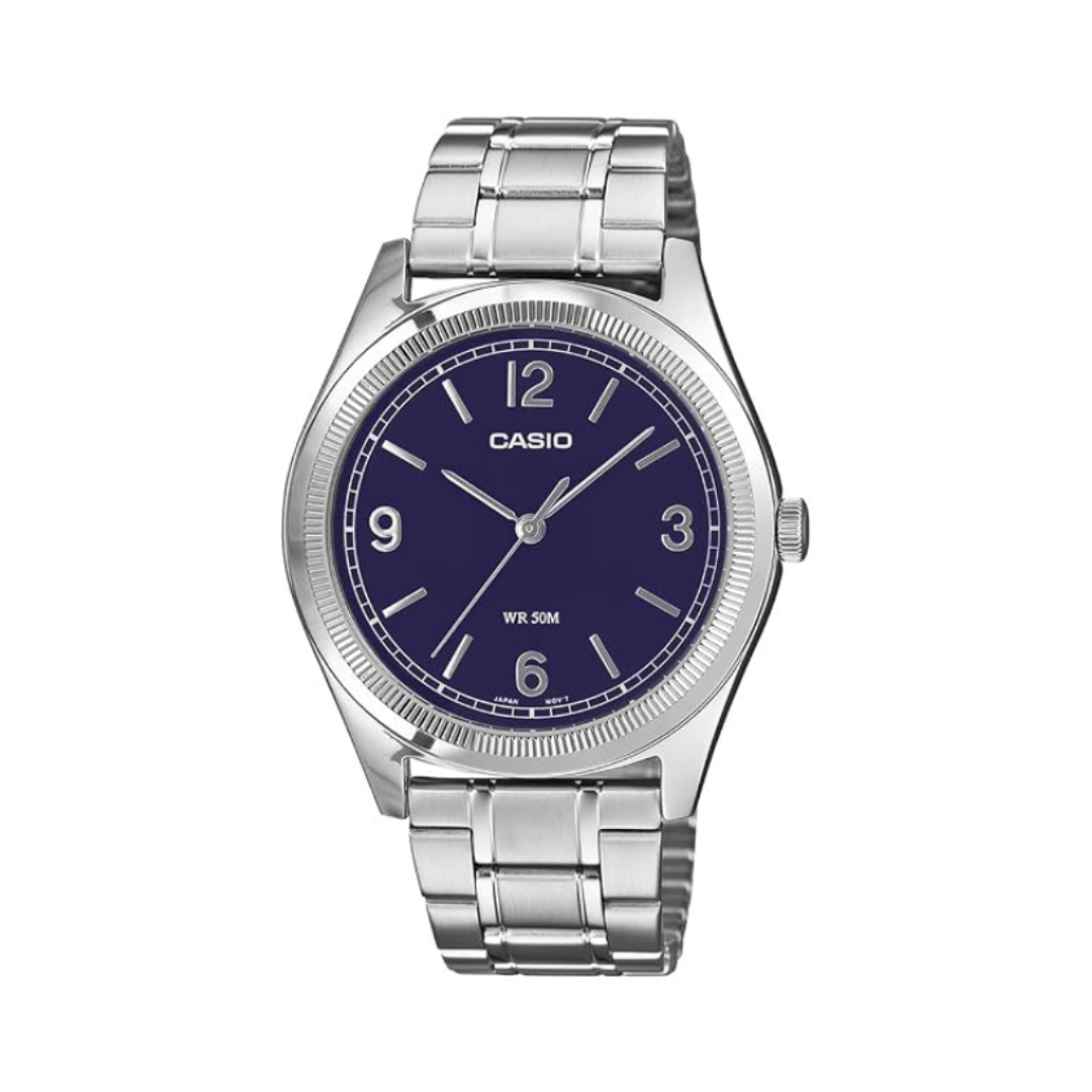 Casio MTP-B210D-2A2VDF A2562 | Casio Men Quartz Blue Dial Analog Stainless Steel Watch