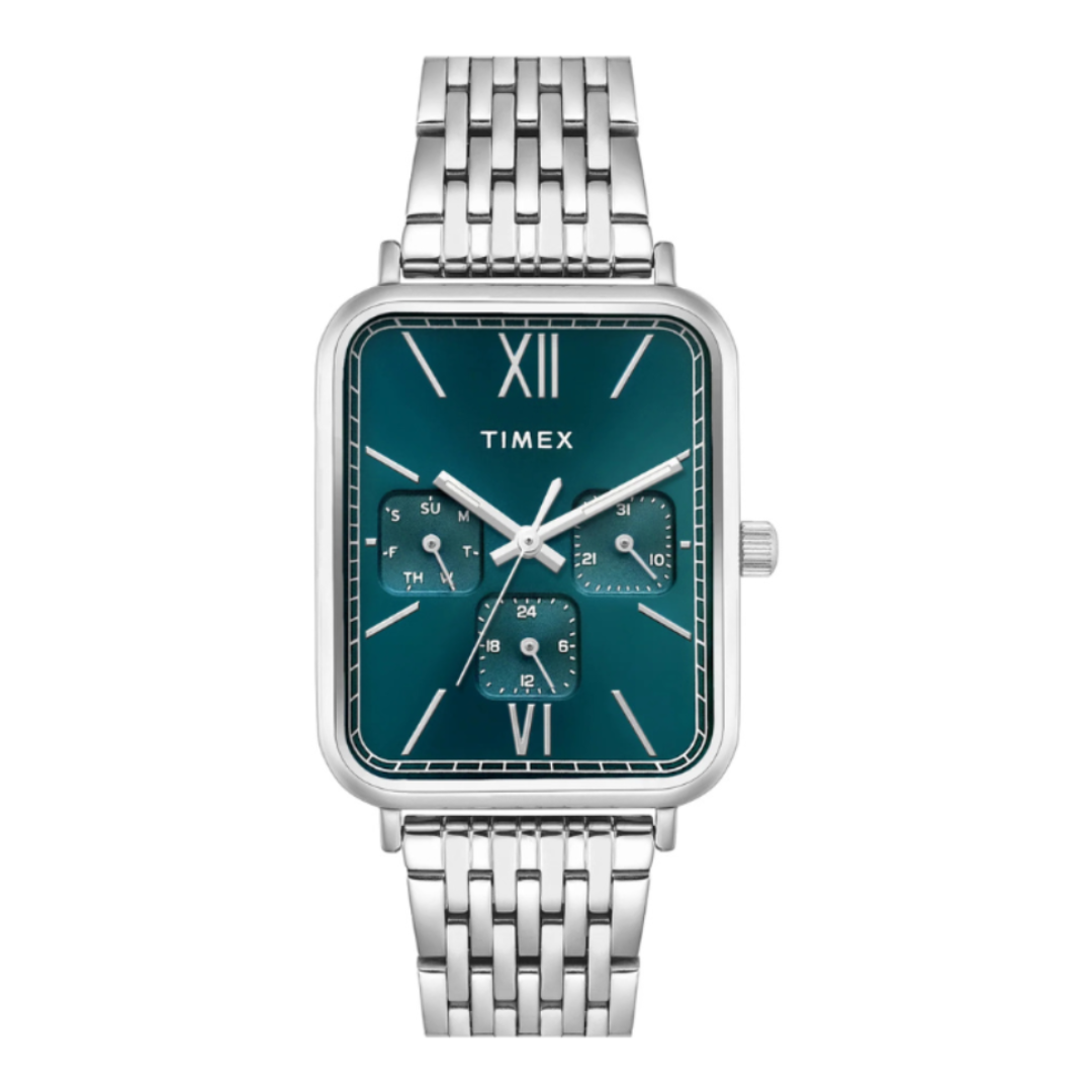 Timex TWEG34600 | Timex Trendline Rectangle 30mm Teal Dial Analog Men Watch