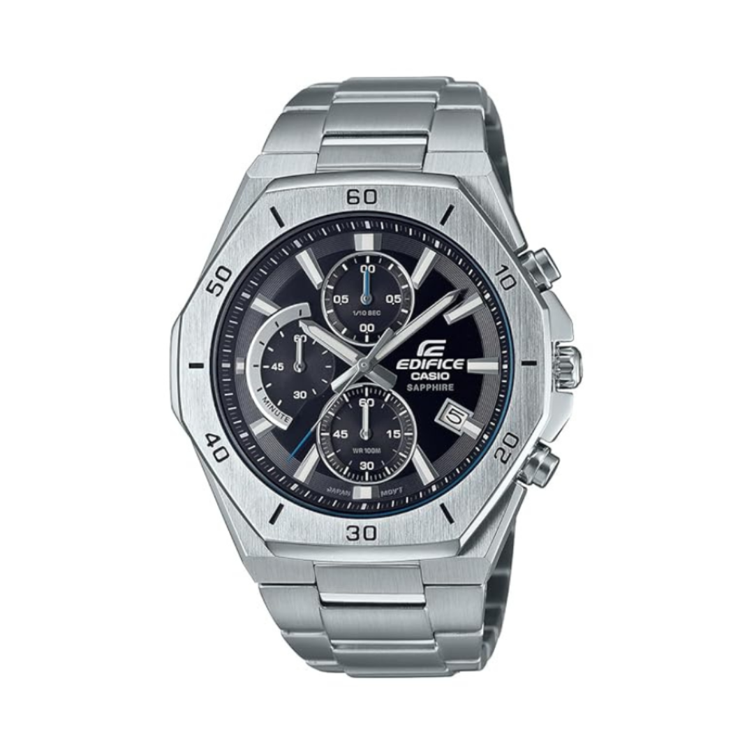 Casio EFB-680D-1AVDF EX550 | Edifice Men Quartz Black Dial Chronograph Stainless Steel Watch