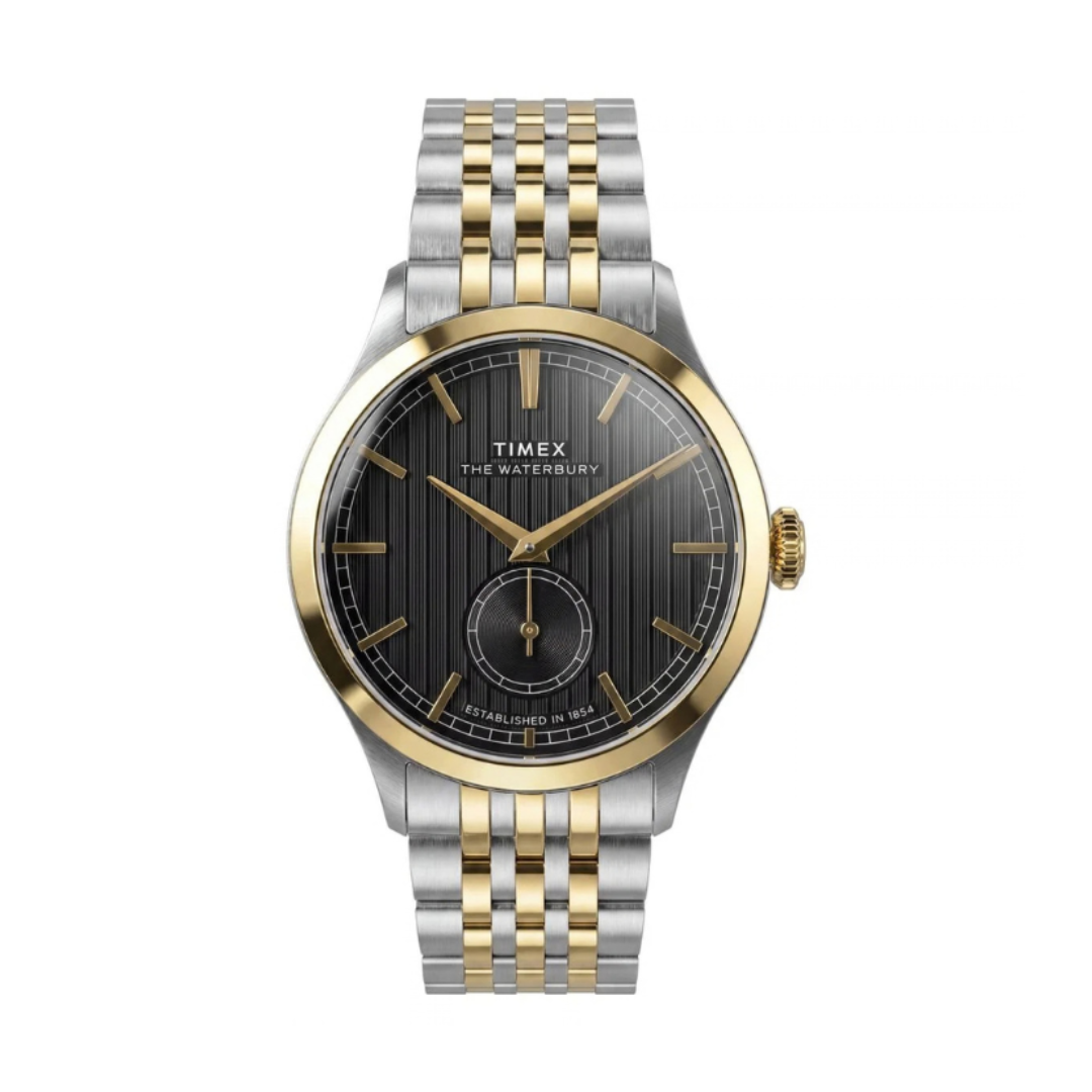 Timex TW2Y91900IK | Timex Waterbury Round 39mm Black Dial Analog Men Watch.